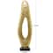 49.5" Abstract Aluminum & Marble Teardrop Sculpture